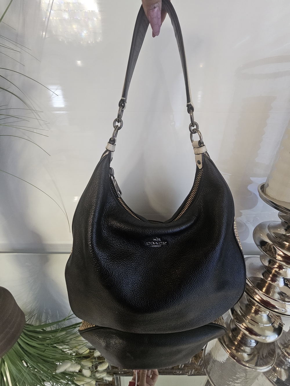 Coach Harley Hobo With Unique Python Embosed Leather On Both Sides